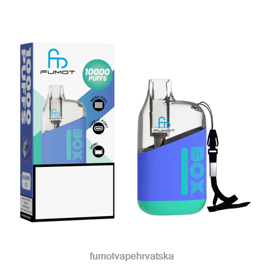 Fumot Disposable Vape | hladna menta Z0020B343 kutija 10000 jednokratni vape pod - 20ml (1 komad) Fumot Tornado