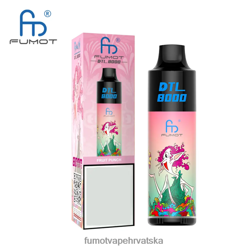 Fumot Discount Code | voćni punč Z0020B418 8000 jednokratna vape olovka - 16ml (1 komad) Fumot DTL