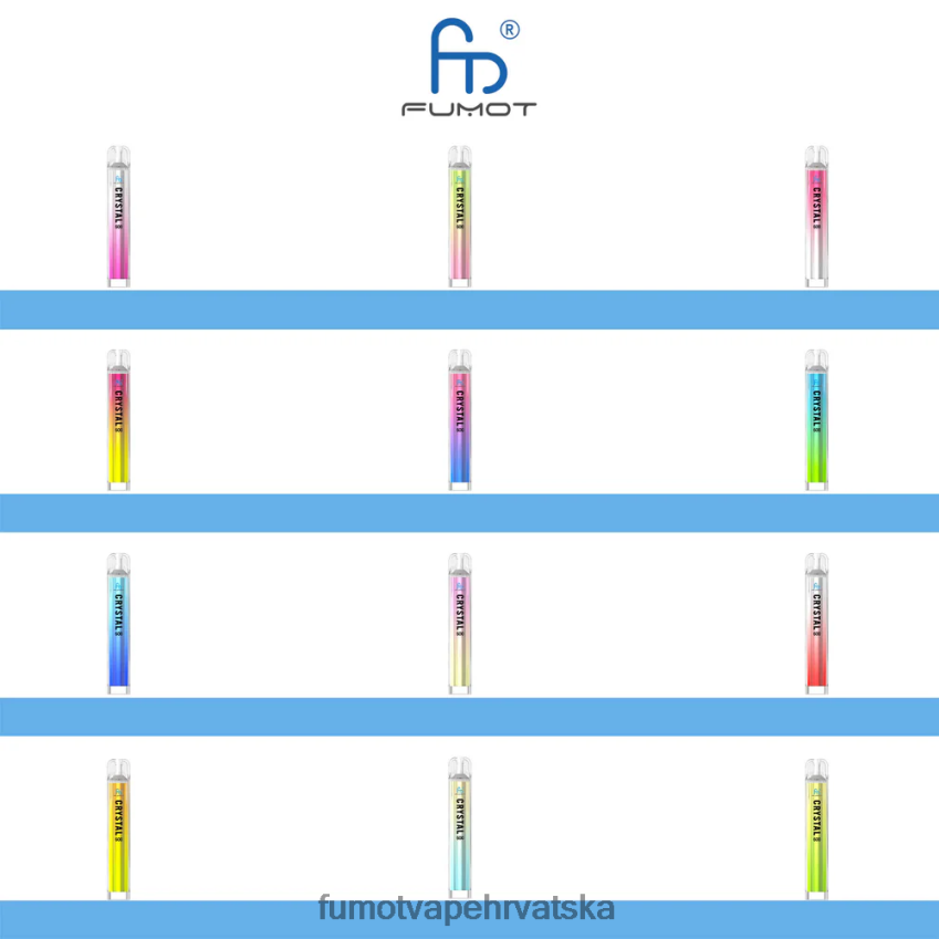 Fumot Disposable Vape | bujni led Z0020B383 2 ml (komplet od 3 komada) za jednokratnu upotrebu - 600 tpd-sukladno Fumot Crystal