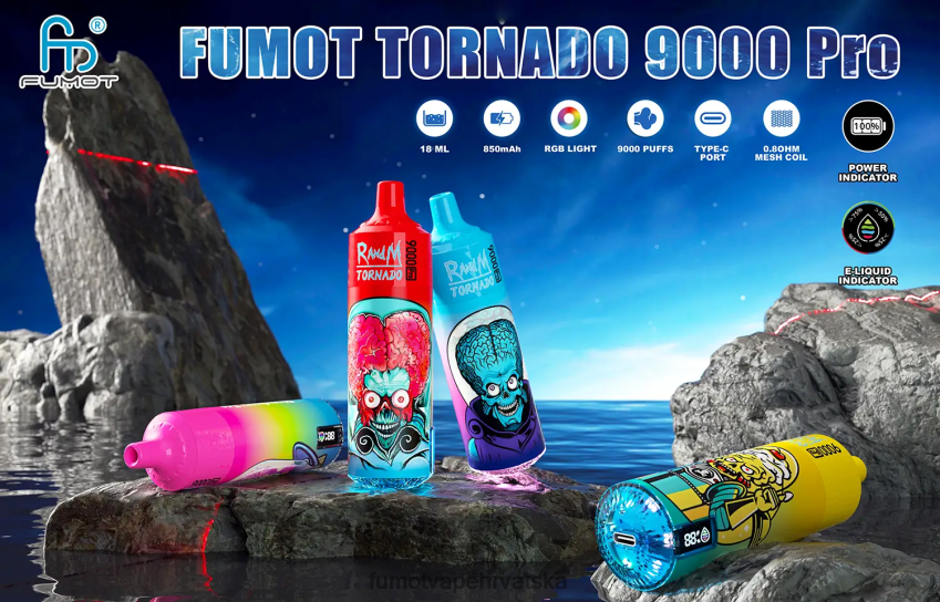 Fumot Discount Code | kuglane Z0020B228 1 komad 9000 pro 18ml vape za jednokratnu upotrebu Fumot Tornado