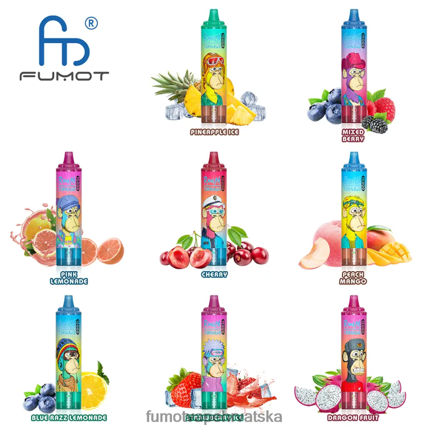 Fumot Hrvatska | led od ananasa Z0020B191 25ml 15000 jednokratni vape (1 komad) Fumot Tornado